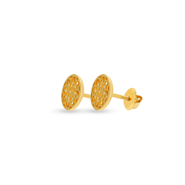 Charming Intricate Circular Gold Earrings