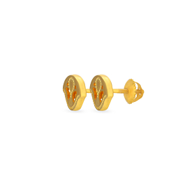 Shiny Textured Gold Earrings