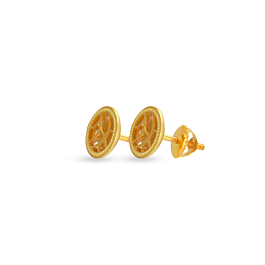 Fancy Circular Gold Earrings