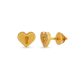 Stellar Heartin Gold Earrings