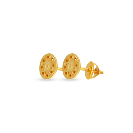 Majestic Mini Circle Gold Earrings