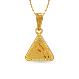 Splendid Triangular Pattern Gold Pendant