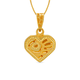 Amazing Symbol Of Love Gold Pendant