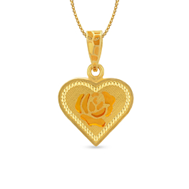 Lovely Heart Gold Pendant