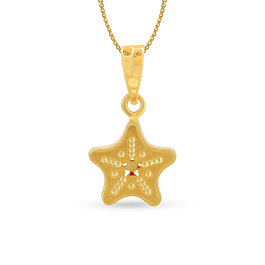 Twinkling Dainty Star Gold Pendant
