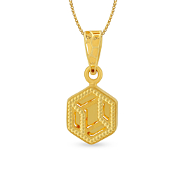 Splendid Hexagon Gold Pendant