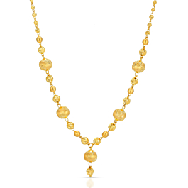 Exuberant Carved Balls Gold Necklace