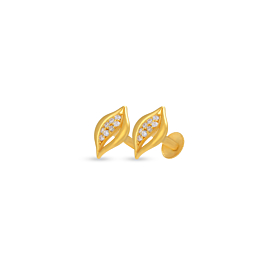 Fashionable Twirl Gold Earrings