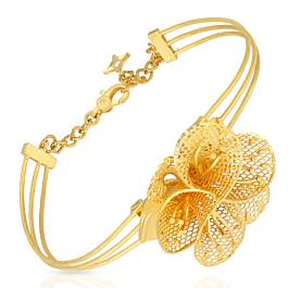Wondrous Floral Gold Bracelet