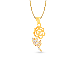 Awesome Rose Design Gold Pendant