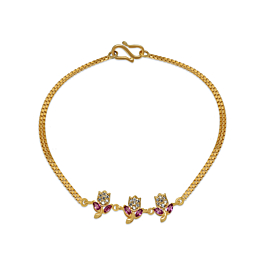 Opulent Rose Garden Gold Bracelet - Hrdaya Collection