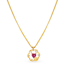 Dainty Swirl Pattern Gold Necklace - Hrdaya Collection