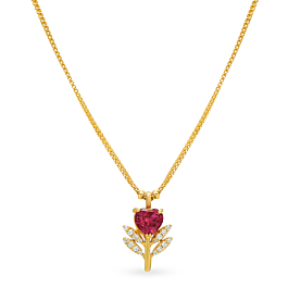 Alluring Floral Gold Necklace - Hrdaya Collection