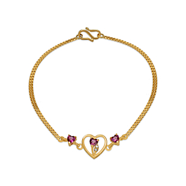 Enticing Radical Romance Gold Bracelet - Hrdaya Collection