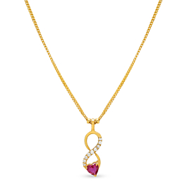 Stylish Infinity Gold Necklace - Hrdaya Collection