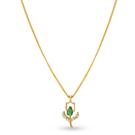 Pretty Blooming Bud Gold Necklace - Hrdaya Collection
