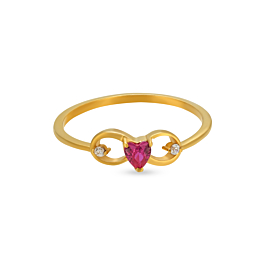 Forever Infinity Heart Gold Ring - Hrdaya Collection