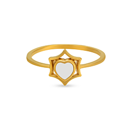 Trendy Symbol Of Love Gold Ring - Hrdaya Collection