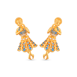 Divine Kapitta Mudrai Gold Earrings - Mudra Collection