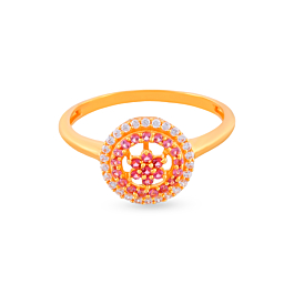 Bewitching Floral Gold Ring - Mudra Collection