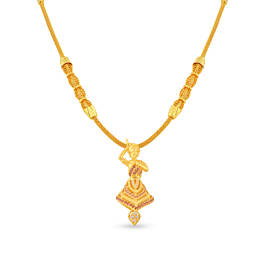 Ebullient Dancing Drop Gold Necklace - Mudra Collection