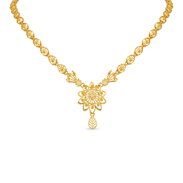 Lustrous Bloomlet Gold Necklace - Ruya Collection