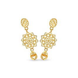 Amazing Swrily Gold Earrings - Ruya Collection