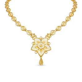 Grandeur Bloomlet Gold Necklace - Ruya Collection