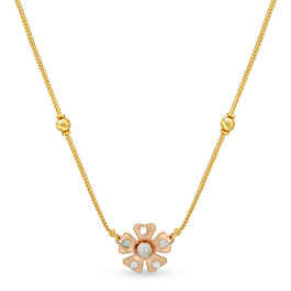 Graceful And Charming Floral Gold Necklace