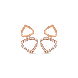 Delicate Dew Drop Gold Earrings - Rosette Collection