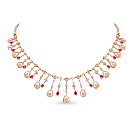 Pride O Red Gold Necklace - Rosette Collection