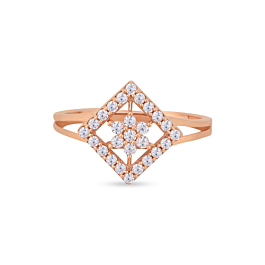 Amazing Rhombic Design Gold Ring - Rosette Collection