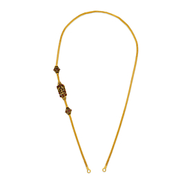Ethereal Paisley Pattern Gold Thali Mugappu Chain
