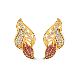Adorable Mini Floral Bud Gold Earrings