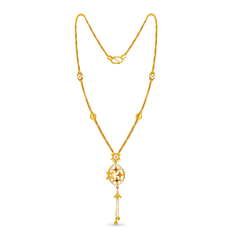 Sophisticated Floral Gold Necklace - Popstel Collection