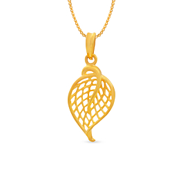 Cute Stylish Leaf Gold Pendant