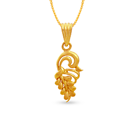 Designer Stylish Leaf Gold Pendant