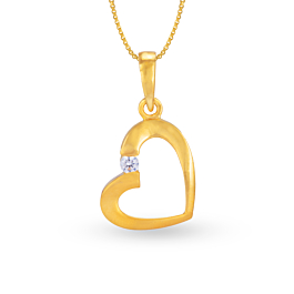 Stunning Valentine Heart Gold Pendant