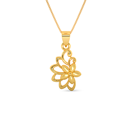 Marvelous Flower Style Gold Pendant