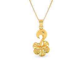 Miraculous Flower Design Gold Pendant