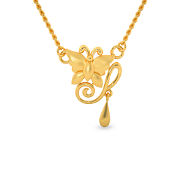 Pleasant Butterfly Gold Pendant