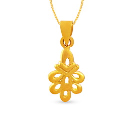 Regal Floral Design Gold Pendant