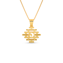 Shimmer Step Design Gold Pendants