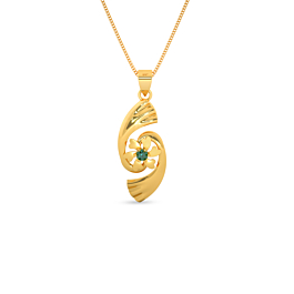 Alluring Gleaming Floral Gold Pendants