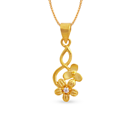 Assorted Twin Floral Gold Pendant