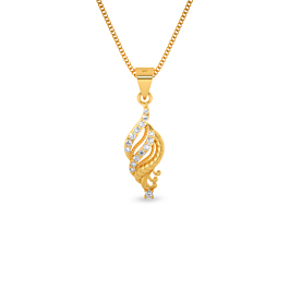 Fiery Stylish Design Gold Pendant