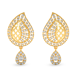 Classy Pear Drop Gold Earrings