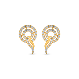 Conservative Beautiful Circle Gold Earrings