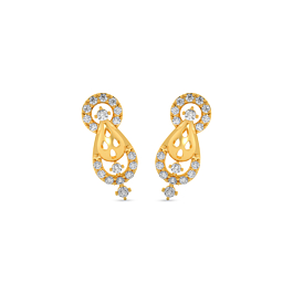 Astonishing Drop Design Gold Earrings