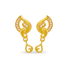 Elegant Leaf Gold Earrings